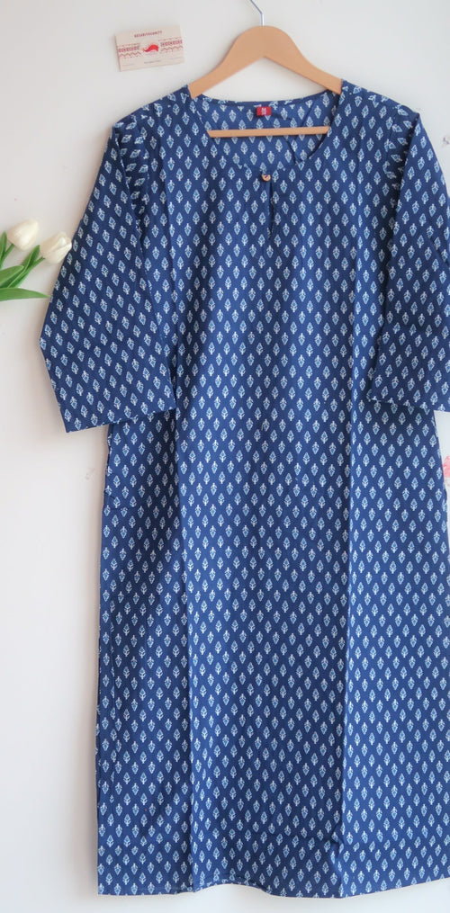 Azure Indigo Harmony Long Kurta