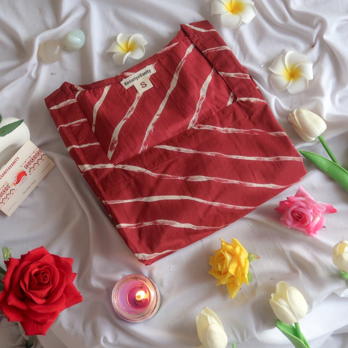 Rosewood Leheriya Churidaar Sleeves Long Kurta