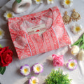 Rose Whispers Lace-Adorned Long Kurta