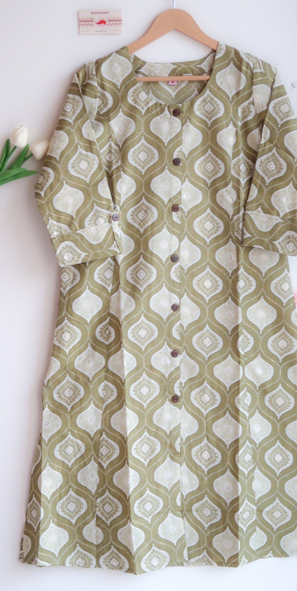 Enchanted Olive Canopy Long Kurta