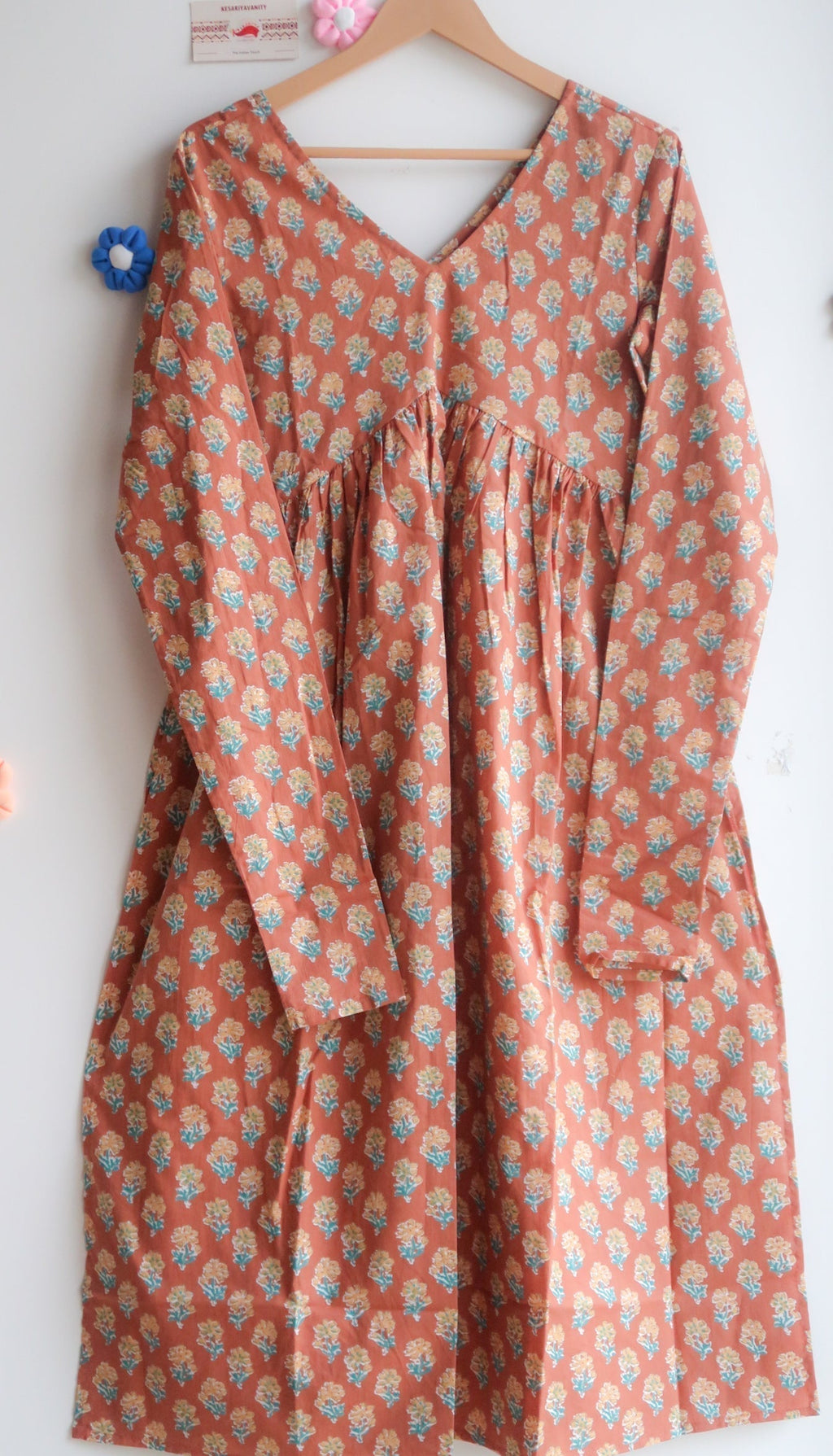 Cocoa Brown Churidaar Sleeves Long Kurta