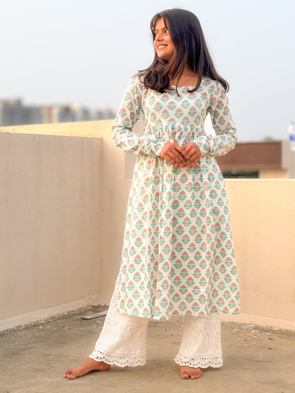 Pariyon Ki Saheli Churidaar Sleeves Long Kurta