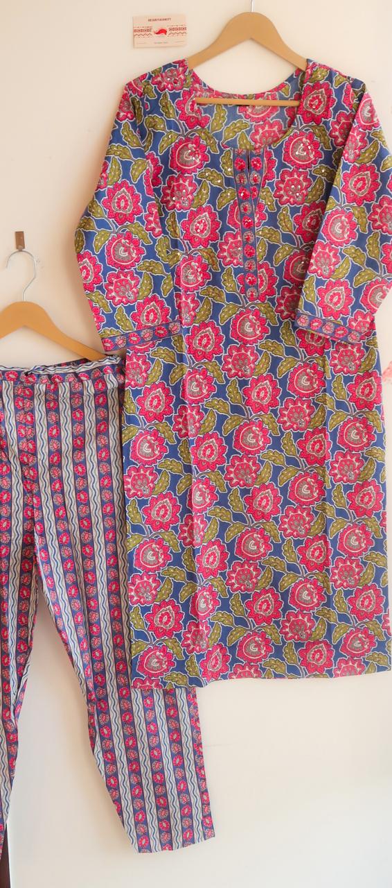 Floral Radiance Sequin Ensemble Suit Set
