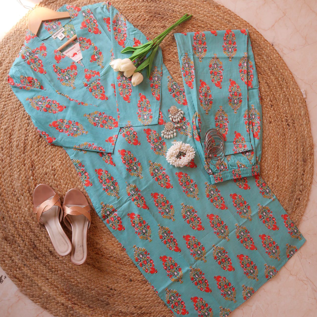 Summer Green Suit Set- Vasant