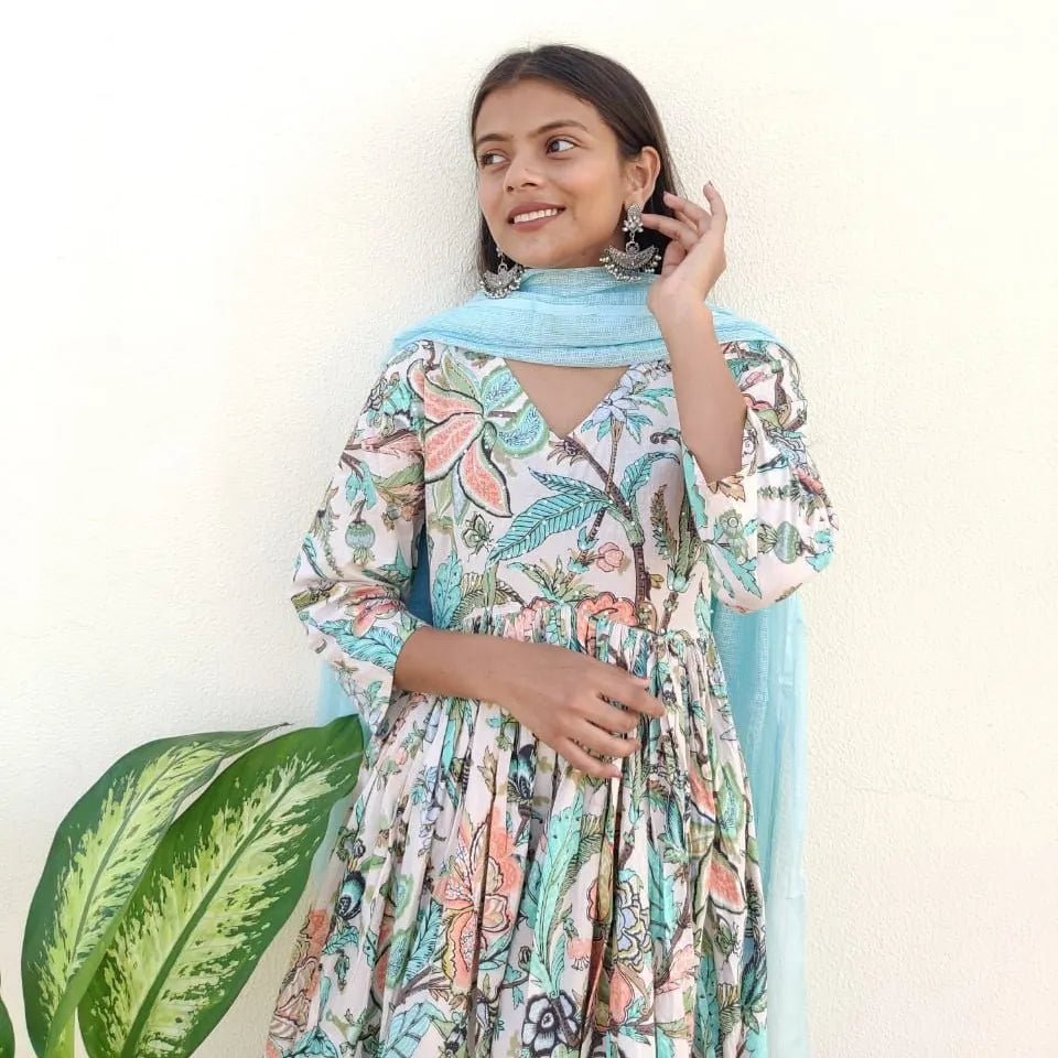 Inaayat Aasmani Floral Suit Set