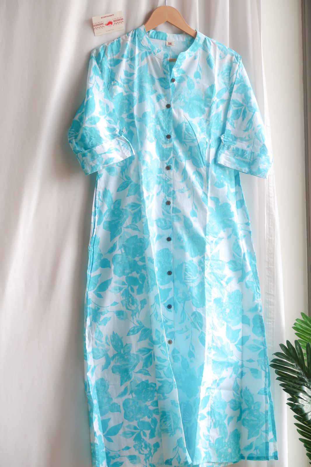 Daily Essential: Botanical Sky Symphony Long Kurta