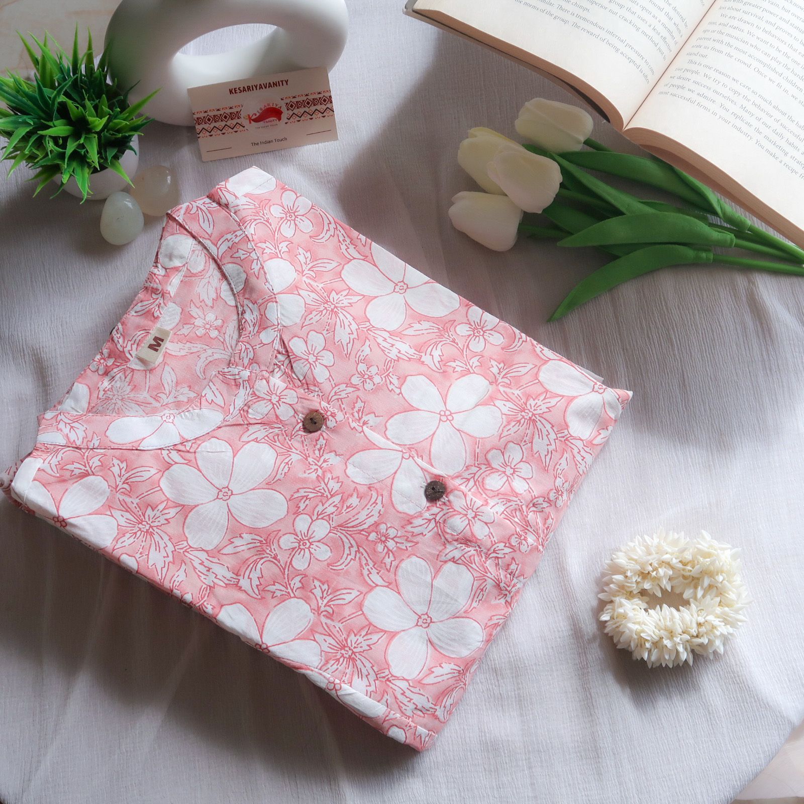 Daily Essential: Rosebud Serenity Long Kurta