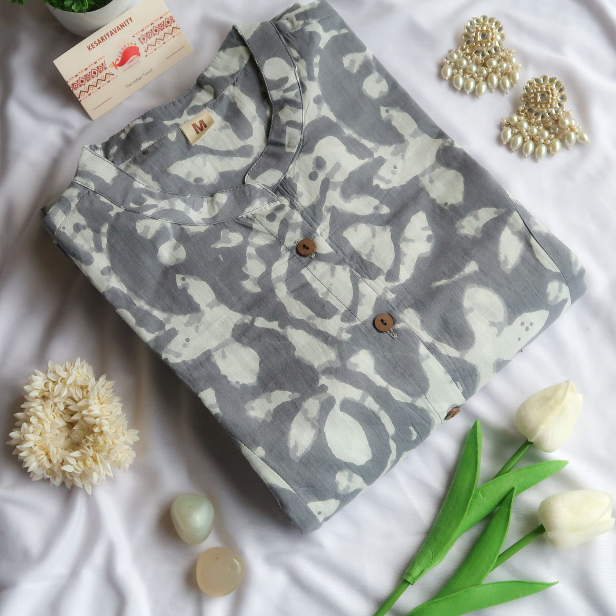 Daily Essential: Silver Grace Long Kurta