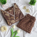 Cocoa Charm Floral Suit Set