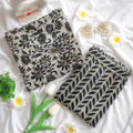 Monochrome Petals: Sequin Blossom Suit Set