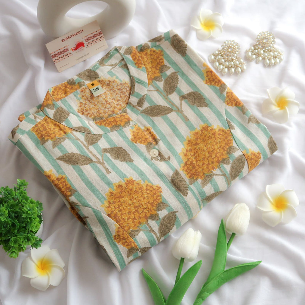 Regular Wear: Meadow Blossom Long Kurta