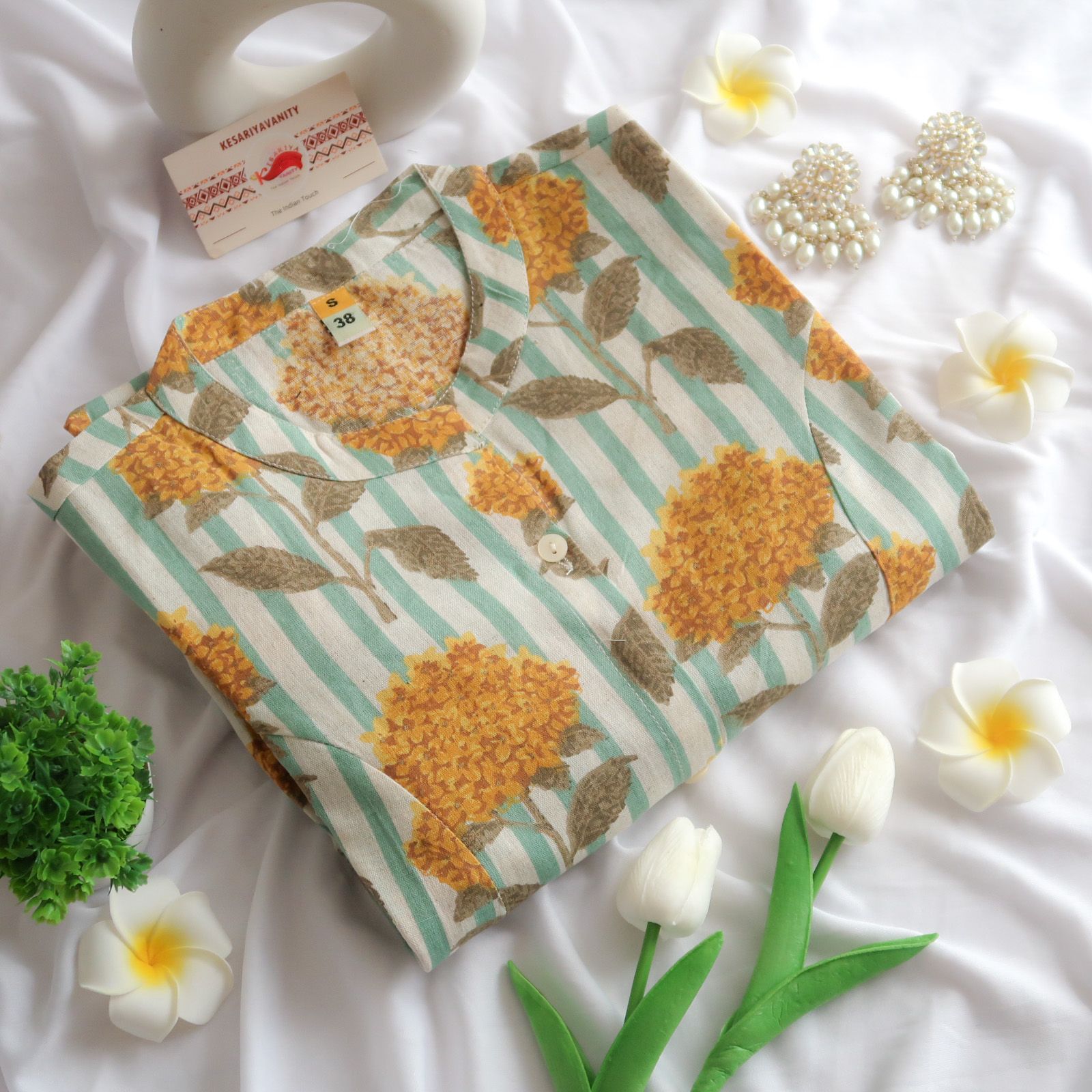Regular Wear: Meadow Blossom Long Kurta