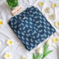 Indigo Motifs V-Neck Long Kurta