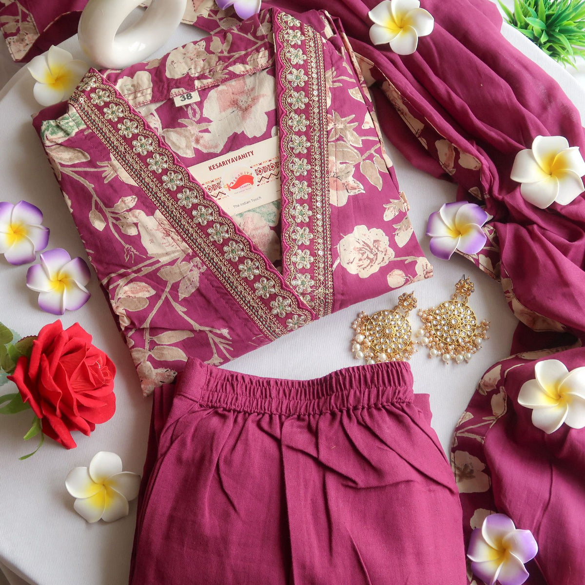 Purple Blossom Symphony Suit Set