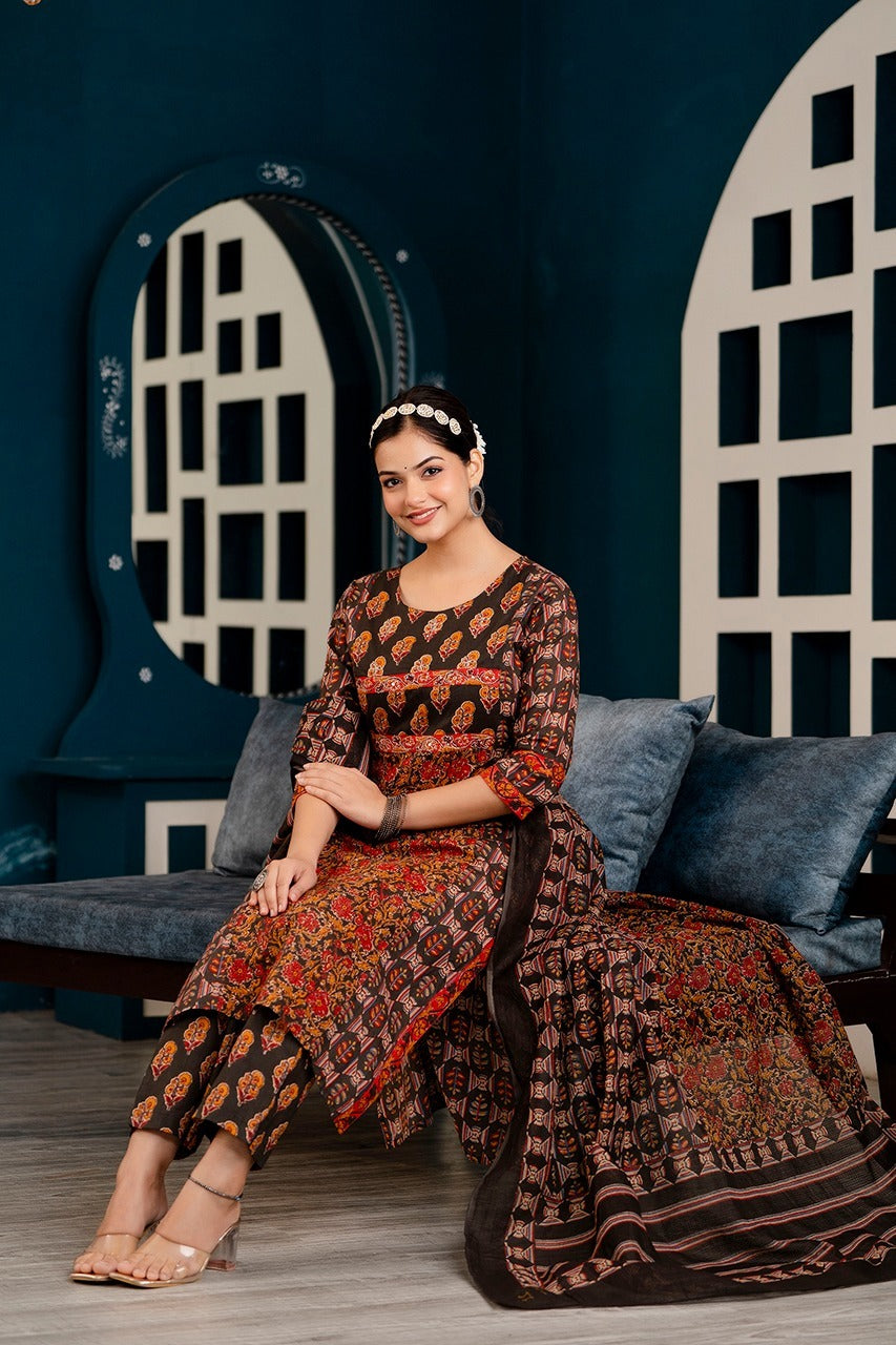Shadowed Chic 3-piece Suit Set