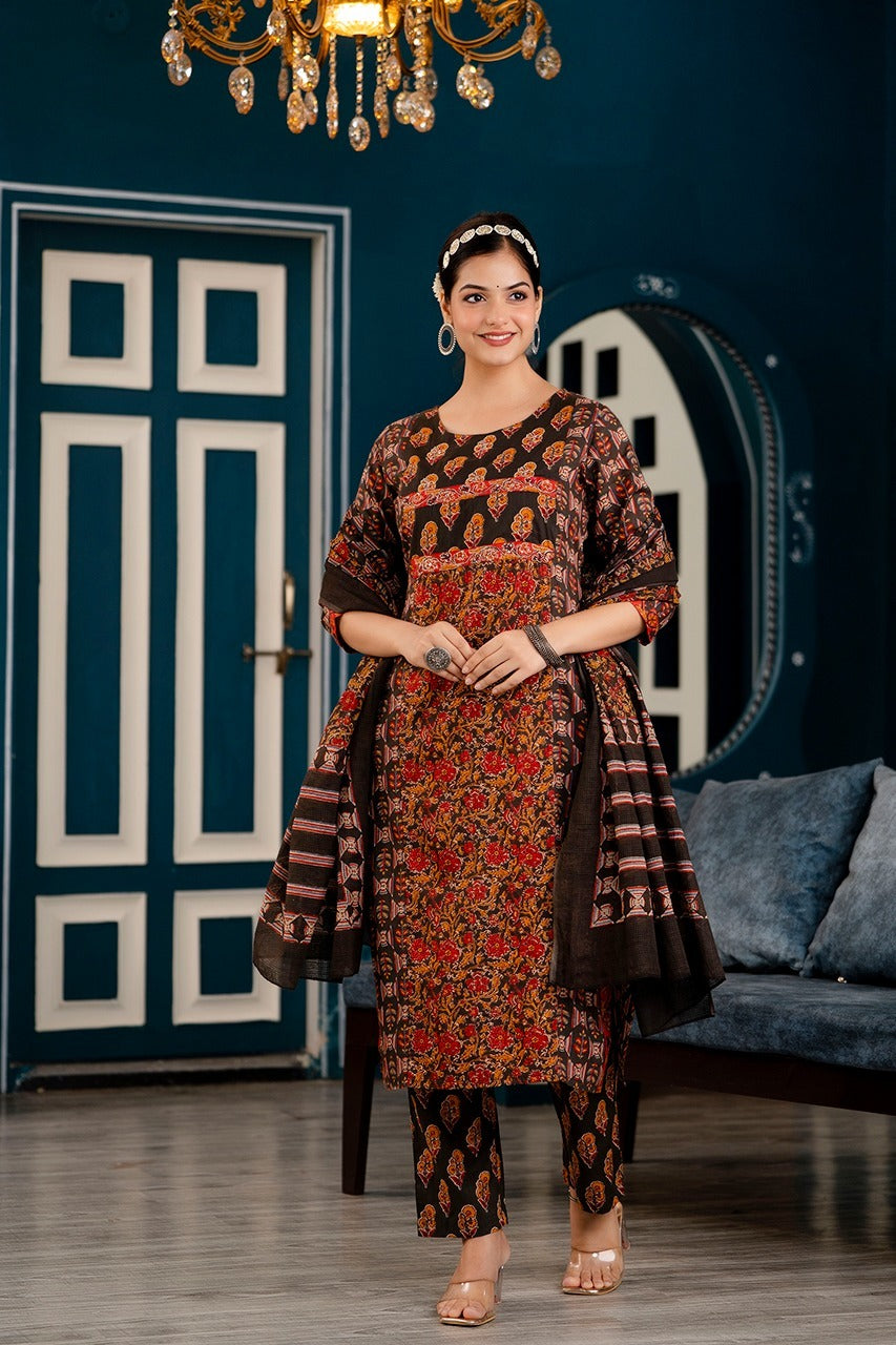 Shadowed Chic 3-piece Suit Set